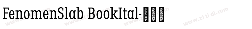 FenomenSlab BookItal字体转换